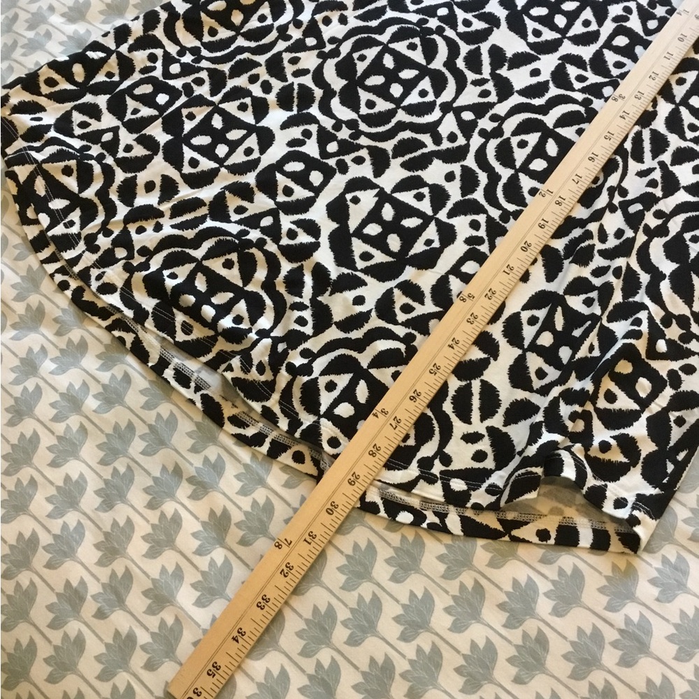 JM COLLECTION T-shirt 1X black/white rayon/spandex =stretchy￼ NWT short sleeve - Picture 8 of 8